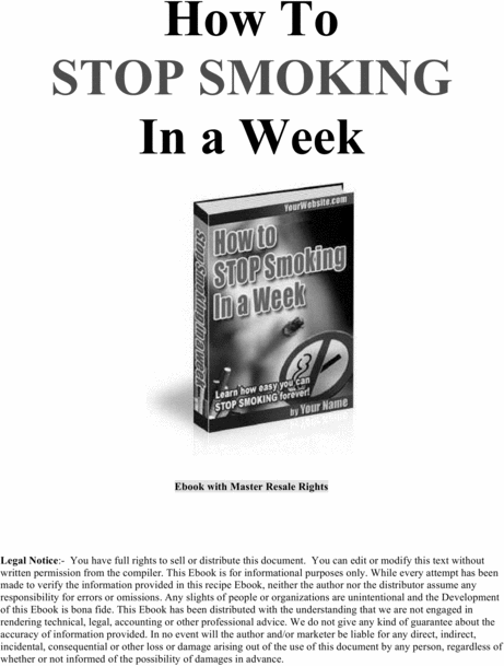 Product picture quit smoking in 7 days