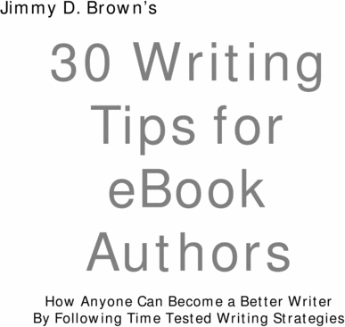 Product picture 30 tips for ebook author