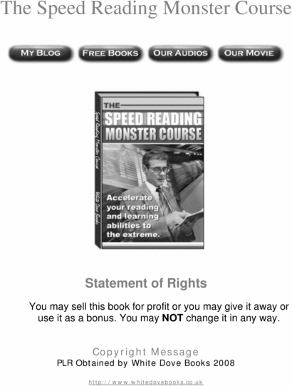 Product picture Speed reading made easy